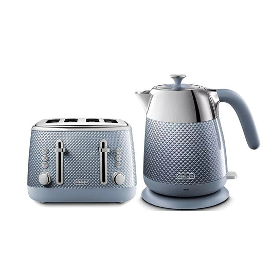 Delonghi Luminosa Blue Kettle & Toaster Set