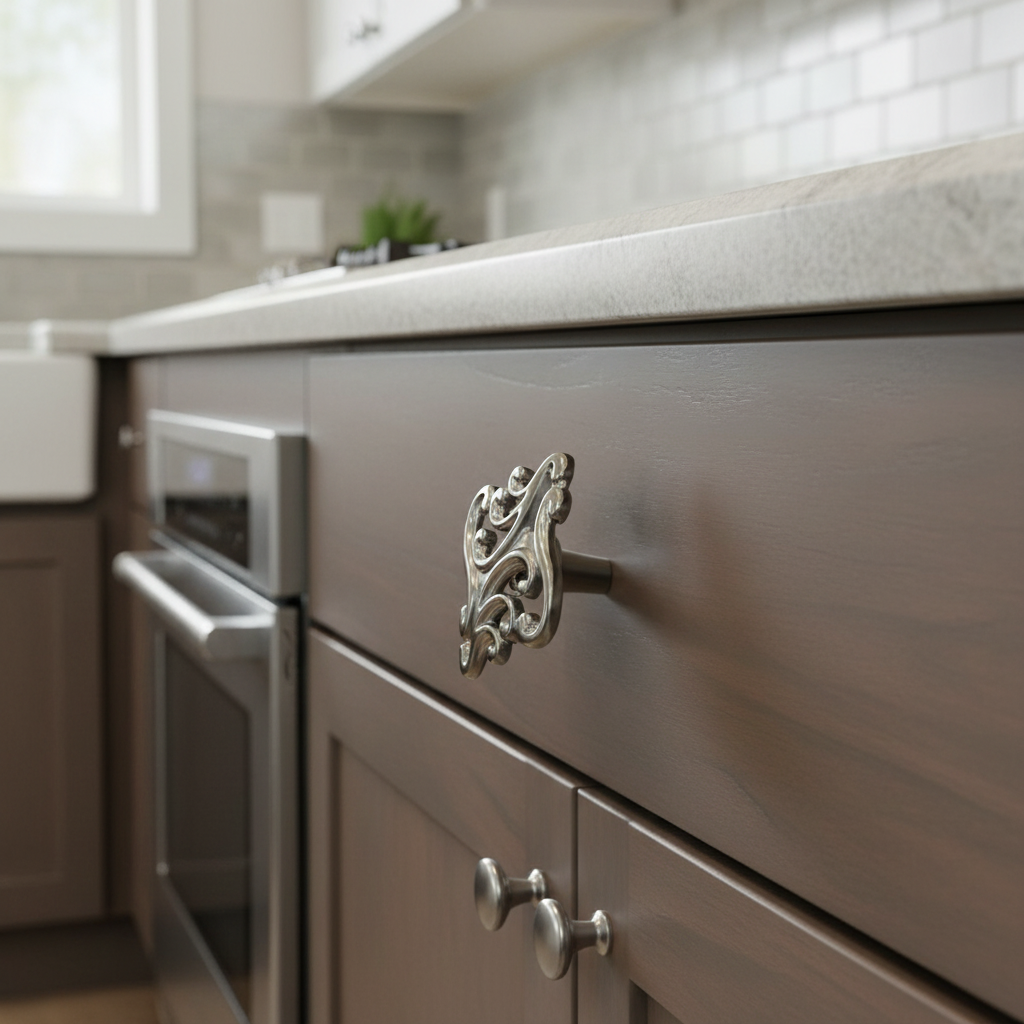 Furniture Knob Argento Nottingham
