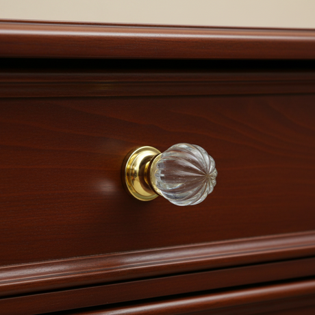 Furniture Knob 30mm Gold Crystallized