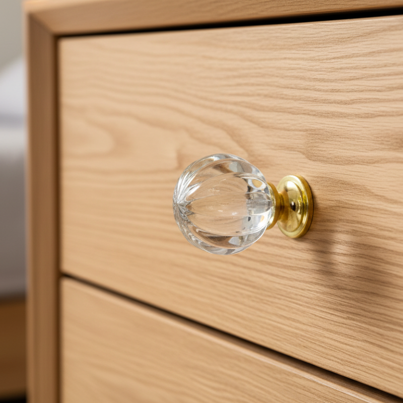Furniture Knob 45mm Gold Crystallized