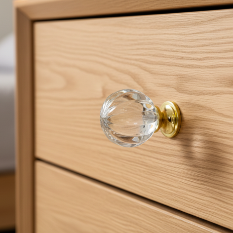 Furniture Knob 45mm Gold Crystallized