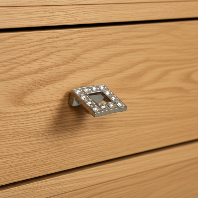 Furniture Knob 32mm Chrome Crystallized