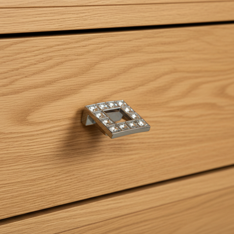 Furniture Knob 32mm Chrome Crystallized