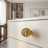 Drawer Knob Swarovski Crystal Gold
