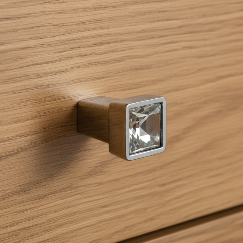Drawer Knob Chrome Crystallized