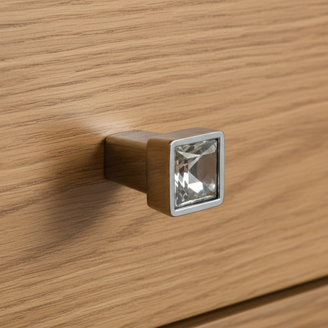 Drawer Knob Chrome Crystallized