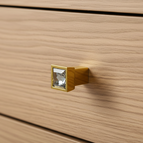 Drawer Knob Gold Crystallized