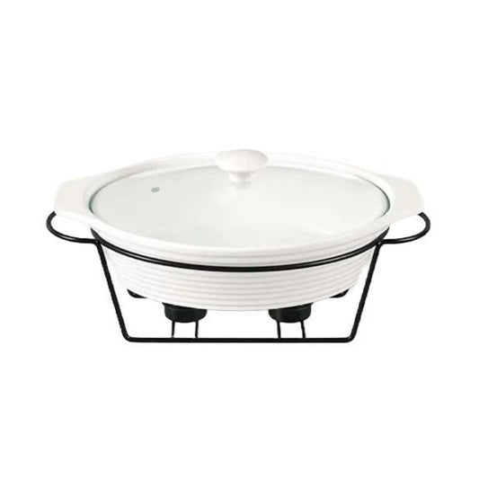 Oval Burner Dish With Stand Small