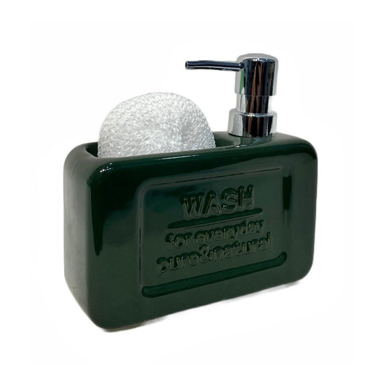 Soap Dispenser With Loofah Sponge Green