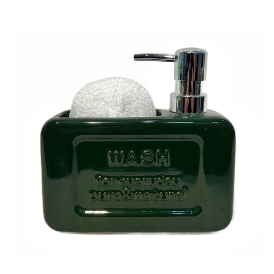 Soap Dispenser With Loofah Sponge Green