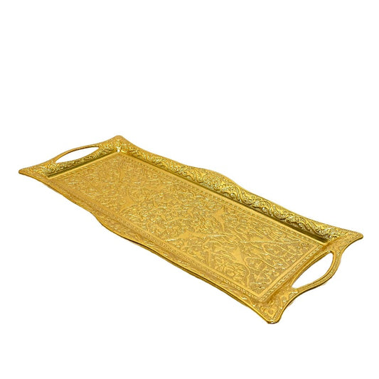Gold Plated Rectangular Tray Medium