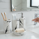 Bathroom Set White Marble (Set of 4Pcs)