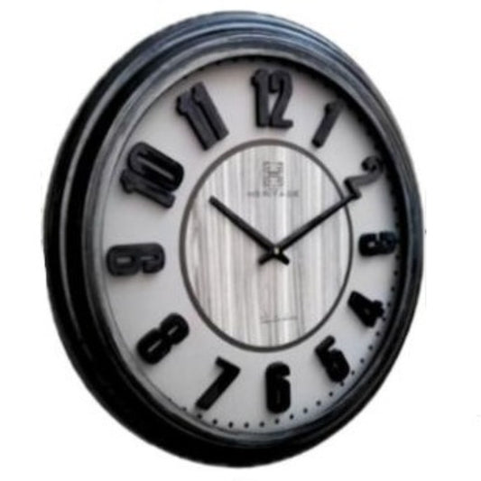 Heritage Wall Clock Snowy Charcoal