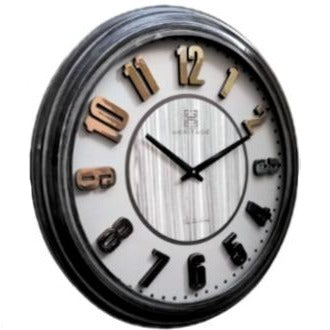 Heritage Wall Clock Snowy Charcoal
