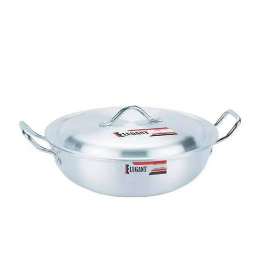 Prima Wok Pan With Lid Stainless Steel 36cm