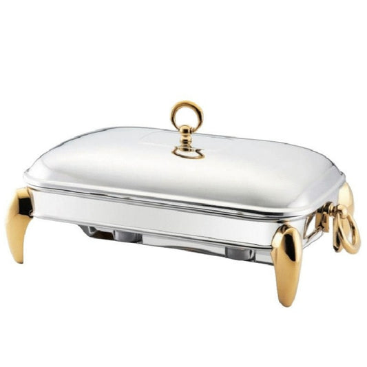 Stainless Steel Single Food Warmer Rectangle Lux Gold 3L
