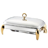 Stainless Steel Single Food Warmer Rectangle Lux Gold 3L