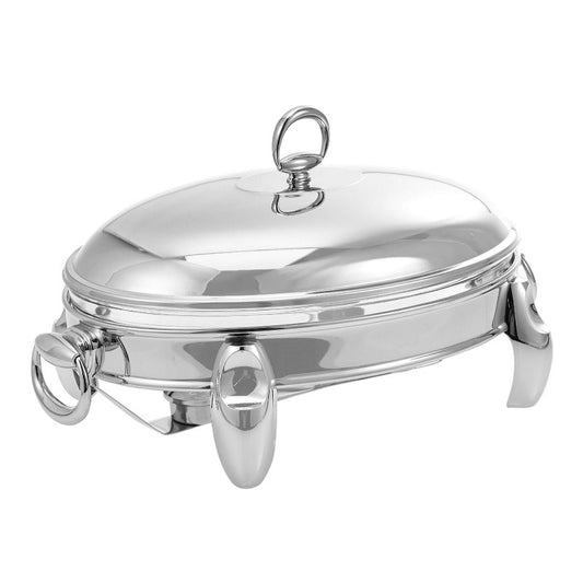 Stainless Steel Food Warmer Oval 3L Silver