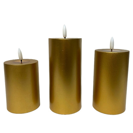 LED Candle Light Golden (Set of 3)