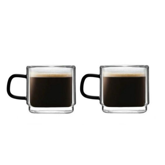 Carbon Double Wall Espresso Mug 80ml (Set of 2)