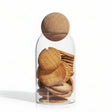 Glass Storage Jar With Wooden Cork Ball Lid 800ml