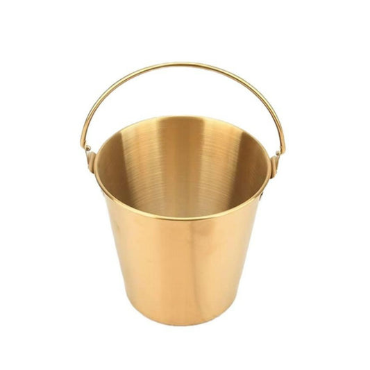 Stainless Steel French Fries Bucket Gold 1.7L