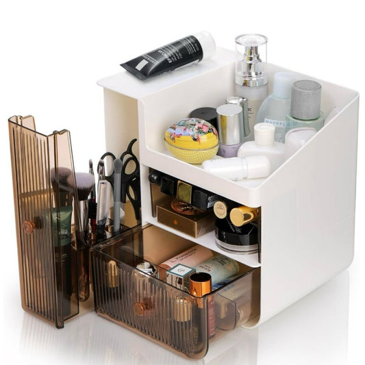 Makeup Organizer With Compartments White