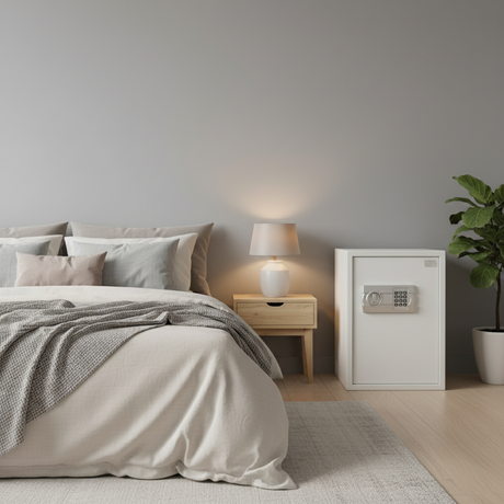 Digital Solid Steel Safe XXL White