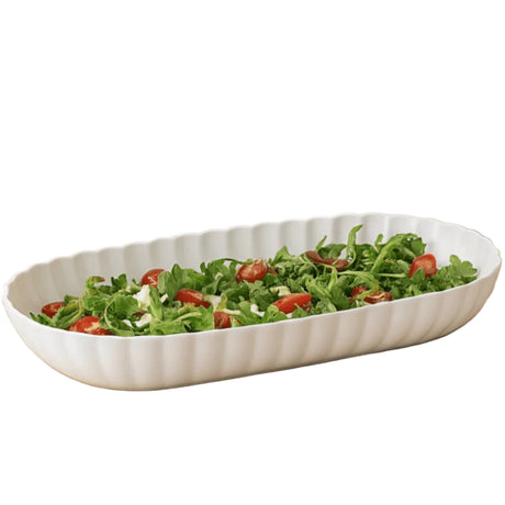 Groove High Side Oval Serving Platter
