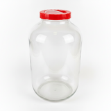 Glass Jar 8L With Red Lid & Handle