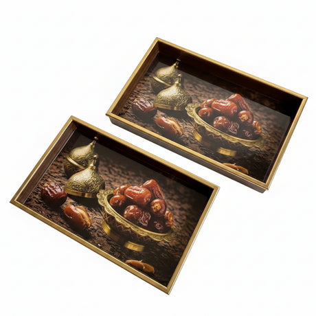 Wooden Serving Tray Dates (Set of 2)