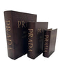 Decorative Book Storage Box Prada (Set of 3)