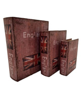 Decorative Book Storage Box England (Set of 3)