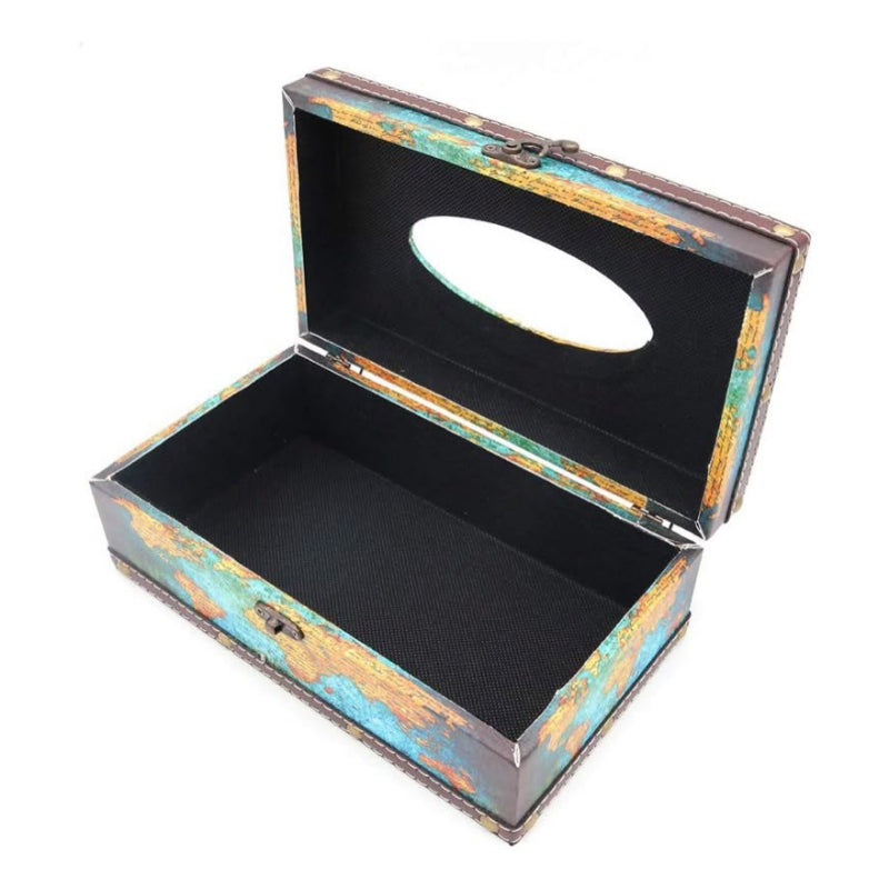 Vintage Chic Wooden Tissue Box