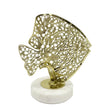 Decorative Metal Fish Sculpture Gold