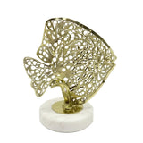 Decorative Metal Fish Sculpture Gold
