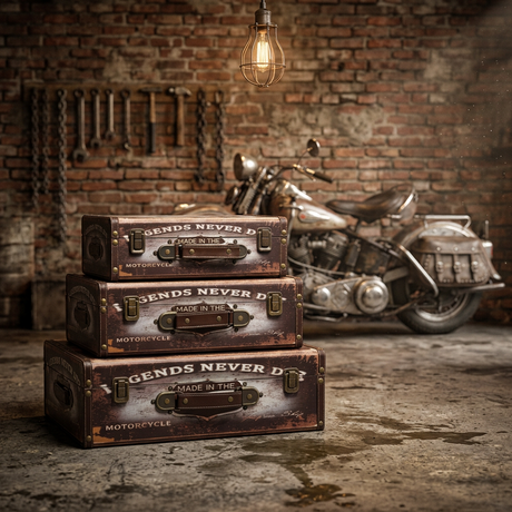 Vintage Style Decorative Storage Suitcase Legends (Set of 3)