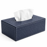 PU Leather Tissue Box Blue