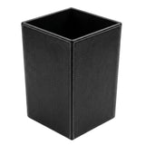PU Leather Waste Bin Black