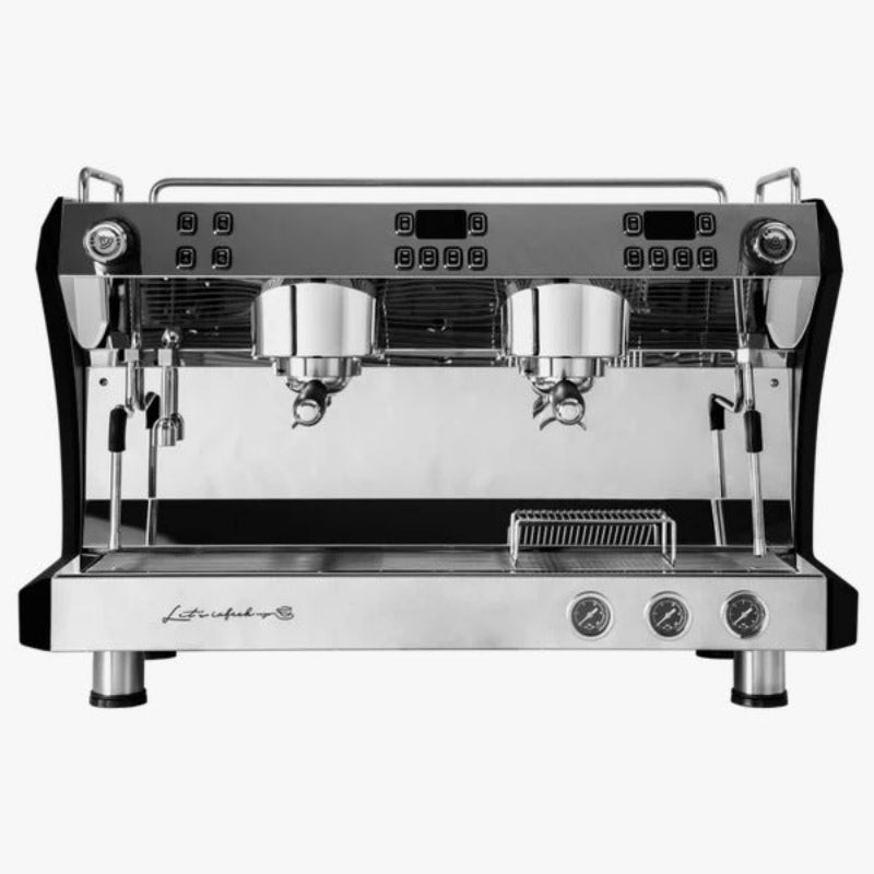 Gemilai Double Group Commercial Coffee Machine Black