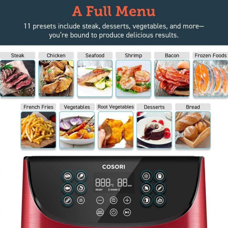 Cosori Digital Air Fryer 5.5L Red