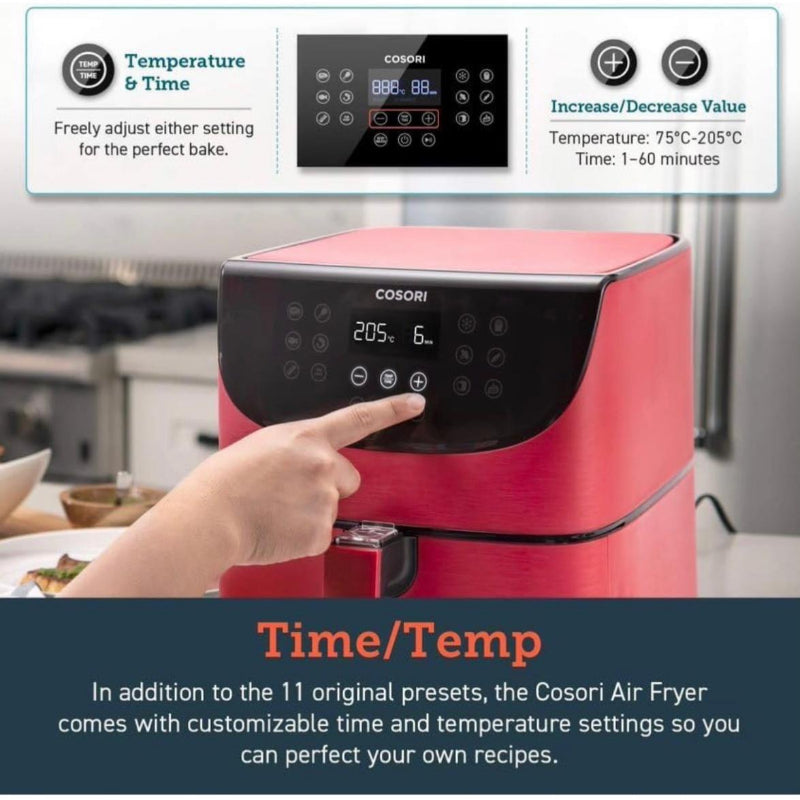 Cosori Digital Air Fryer 5.5L Red
