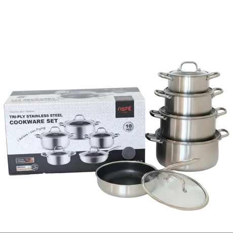 Honey Comb Laser Coated Cookware 10 Pcs Set
