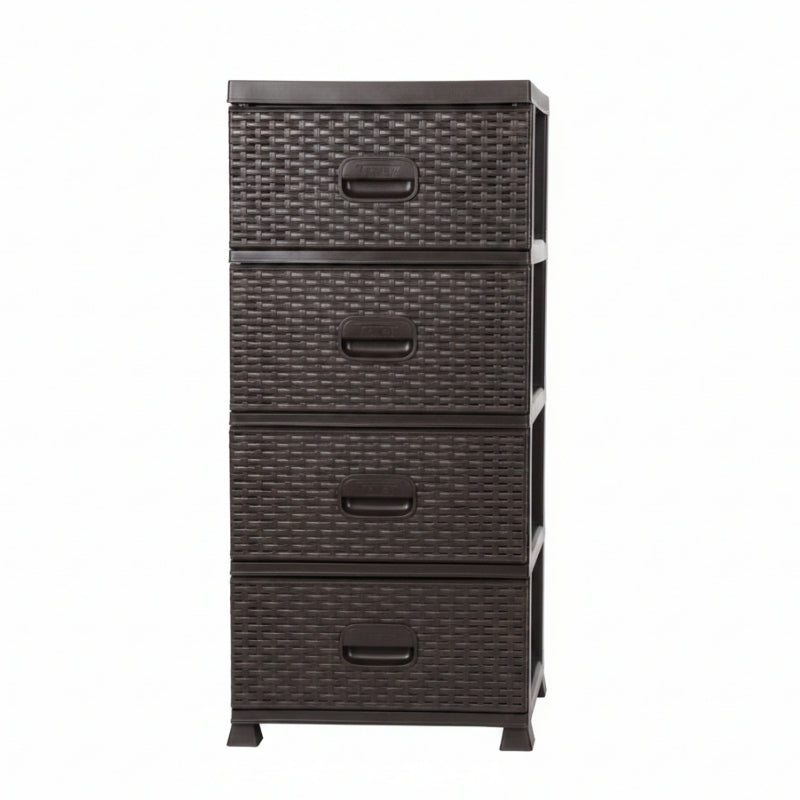 Storage Drawer Rattan Brown