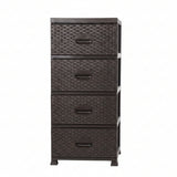 Storage Drawer Rattan Brown