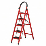 5 Step Folding Iron Ladder