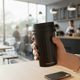 Double Wall Insulated Coffee Mug Black 500ml