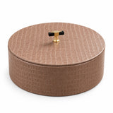 PU Leather Round Roti Box