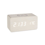 White Clock W Alarm Charger Mov Temperature