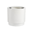White Plastic Flowerpot With Water Reserve 26cm